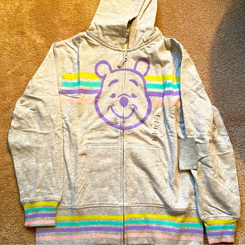 Disney Winnie the Pooh Fun Cozy Gray Hoodie - New in package!